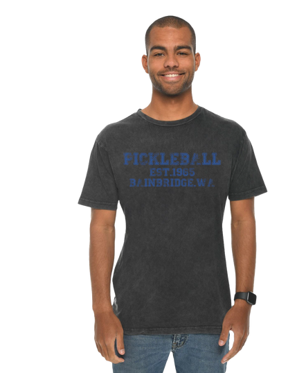 PICKLEBALL ESTABLISED TEE - VINTAGE WASHED -  MINERAL BLACK