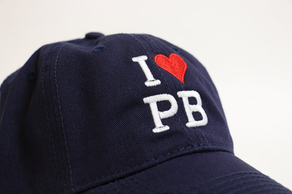 Navy I LOVE PB Hat