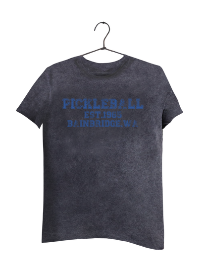 PICKLEBALL ESTABLISED TEE - VINTAGE WASHED -  MINERAL BLACK