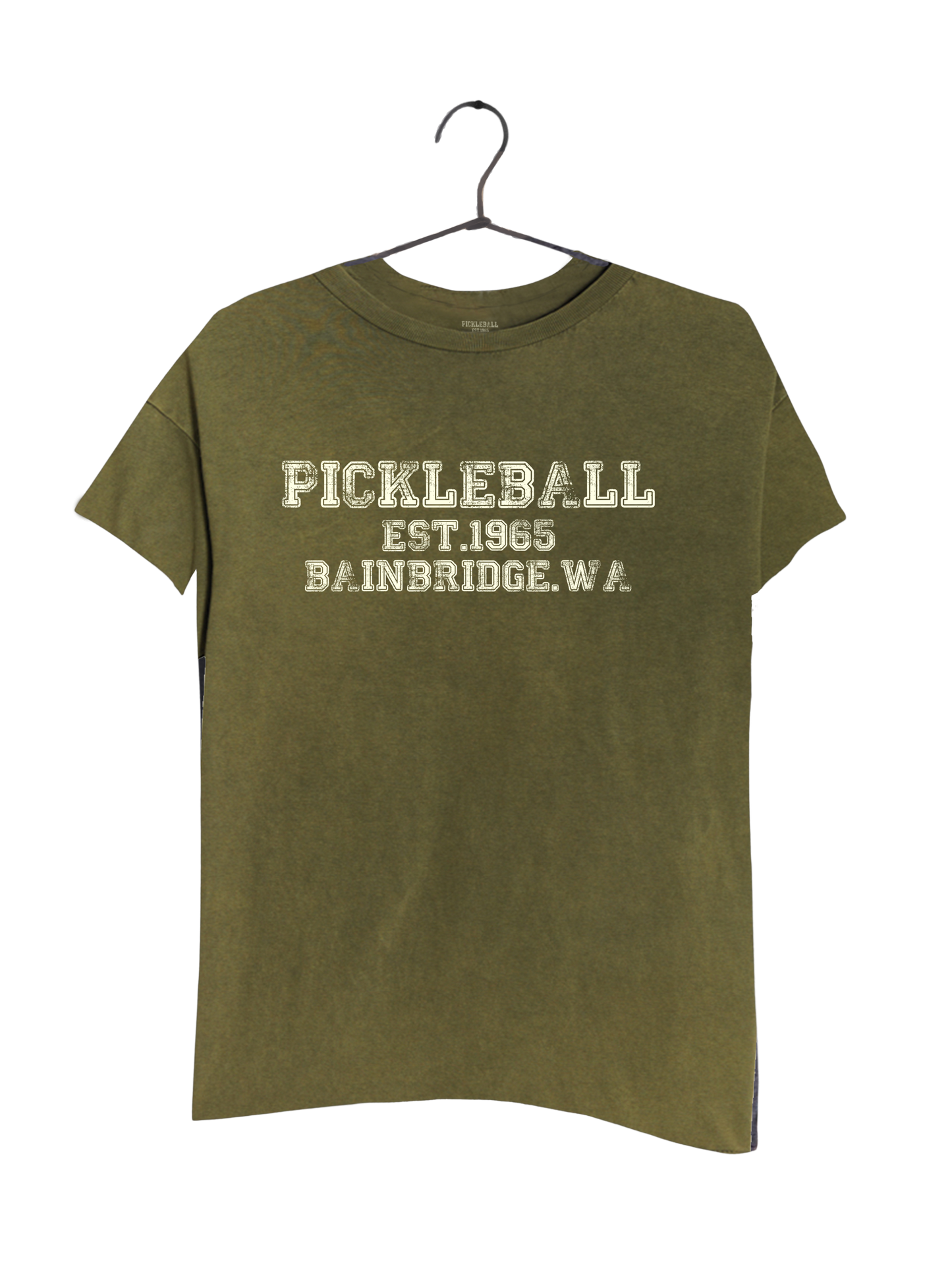 PICKLEBALL ESTABLISED TEE - VINTAGE WASHED -  MINERAL GREEN